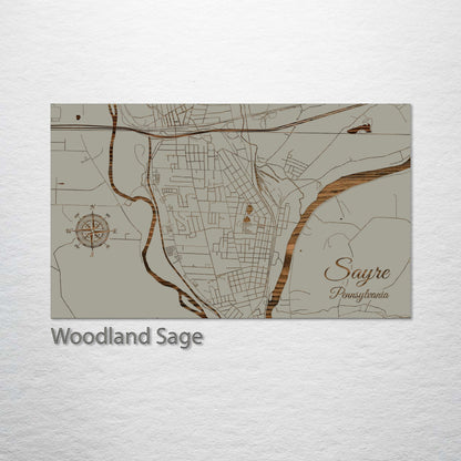 Sayre, Pennsylvania Street Map