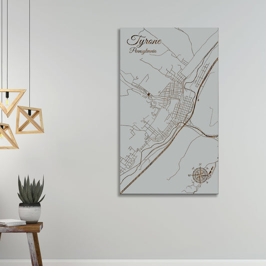 Tyrone, Pennsylvania Street Map