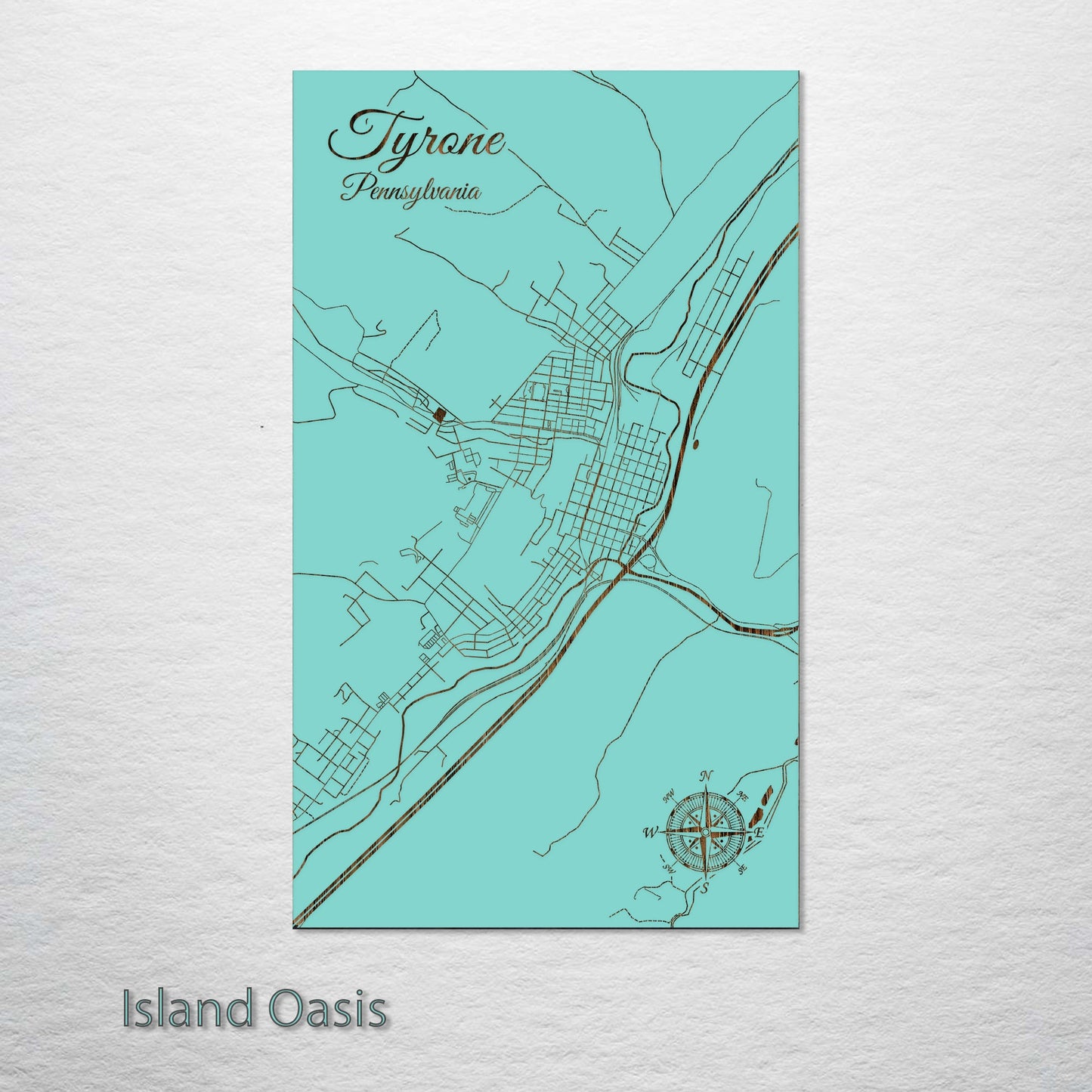 Tyrone, Pennsylvania Street Map