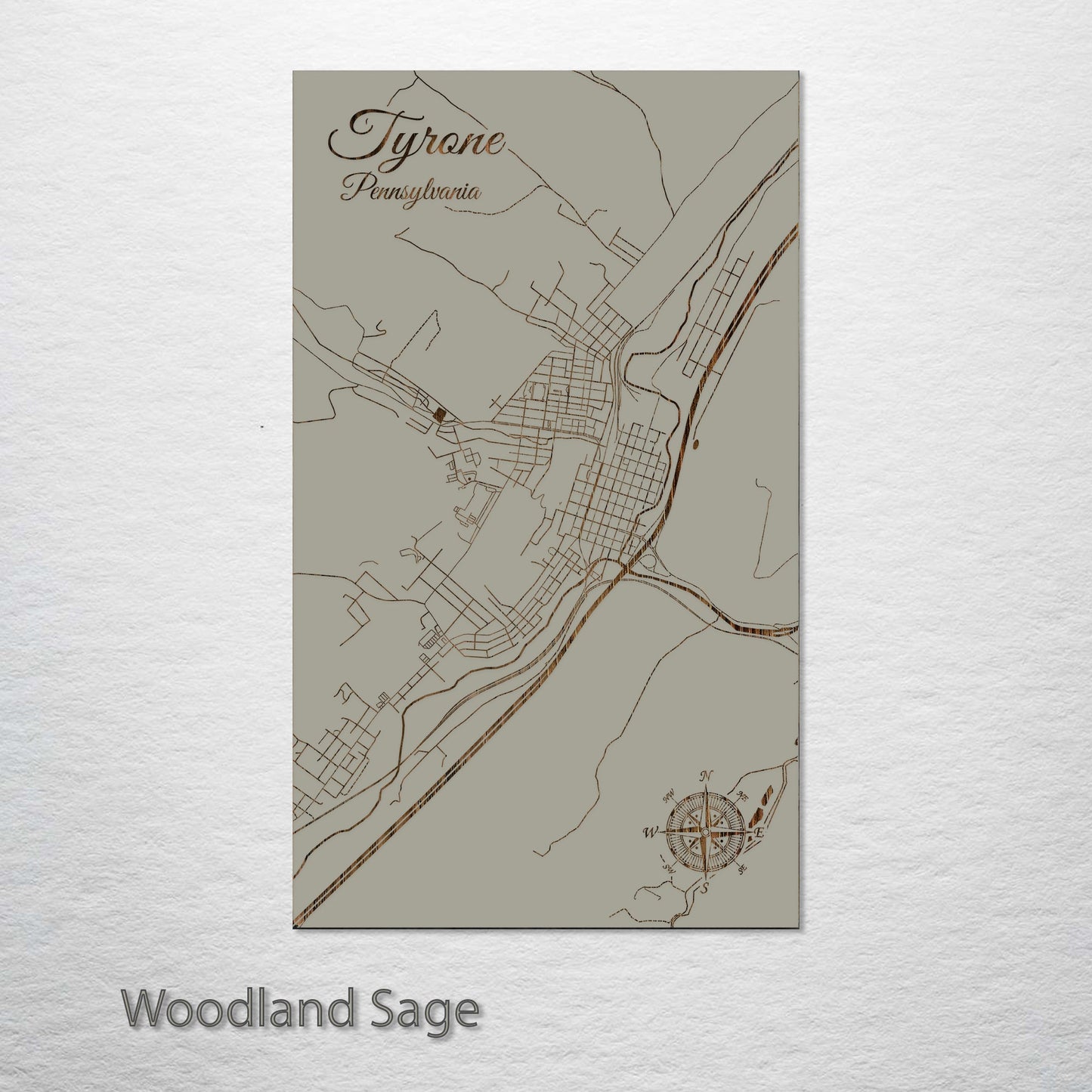 Tyrone, Pennsylvania Street Map