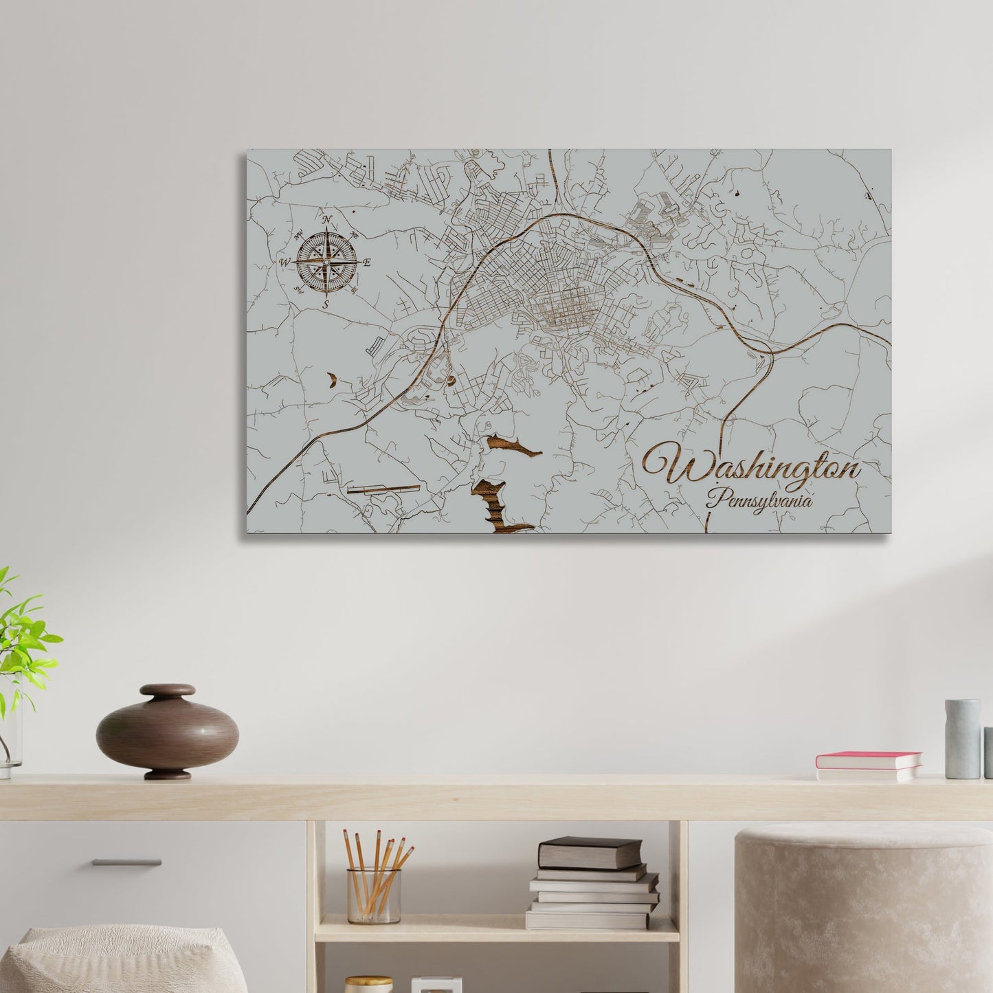 Washington, Pennsylvania Street Map