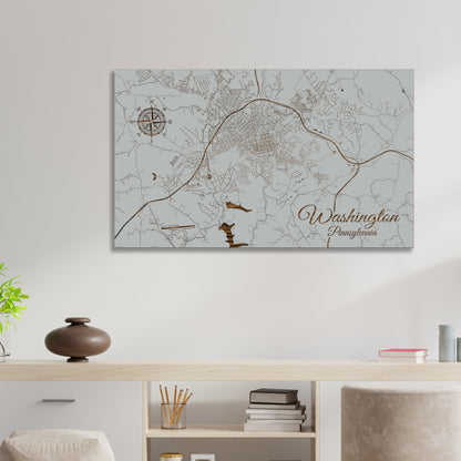 Washington, Pennsylvania Street Map