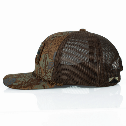 Sunset Bison Buffalo Meshback Rope Cap