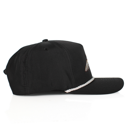 Black Pintail Performance Rope Cap