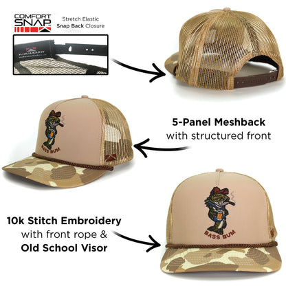 Bass Bum 5-Panel Bass Fishing Hat