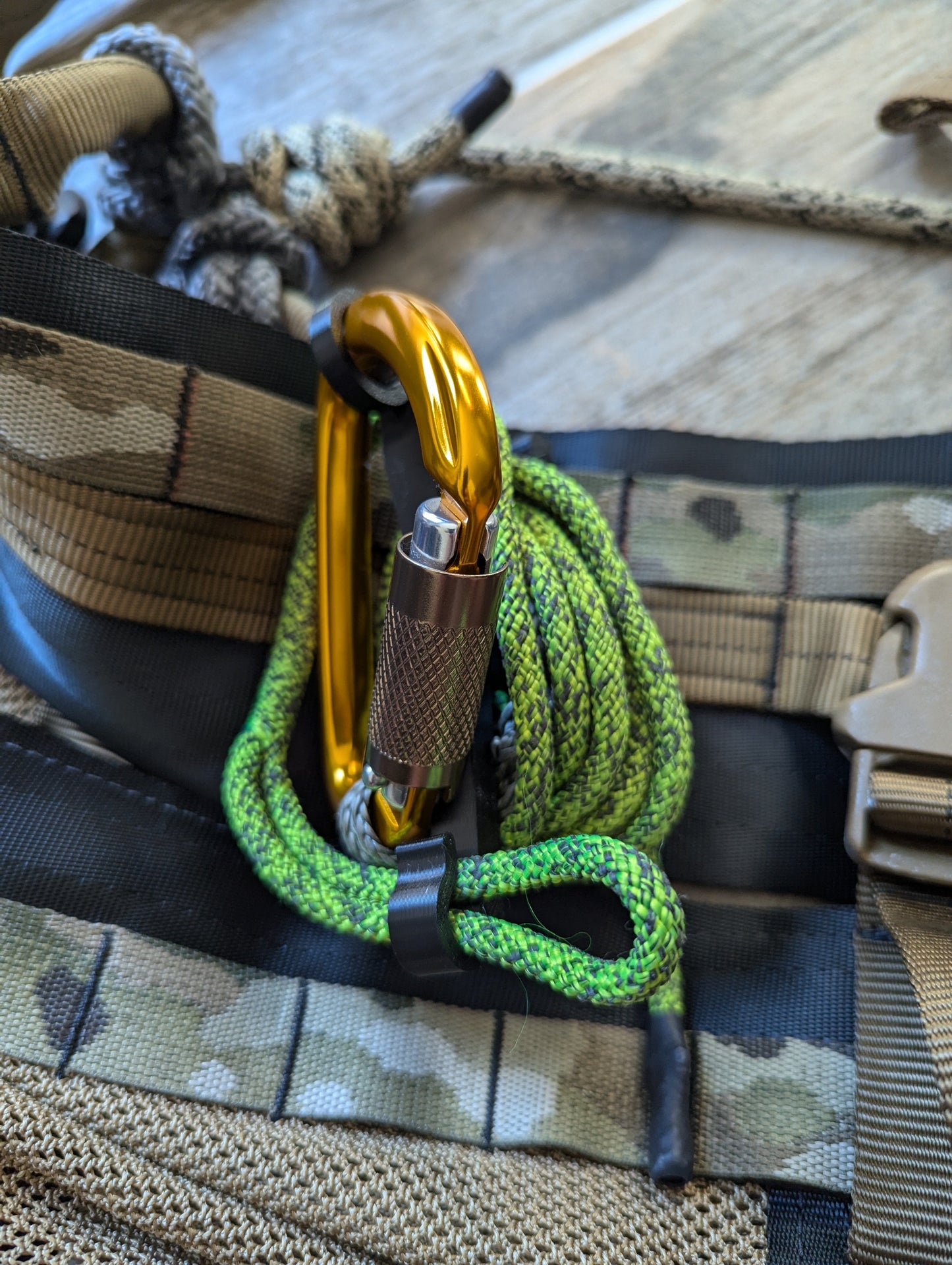 Multi Spool Rope Keeper for Saddle Hunting