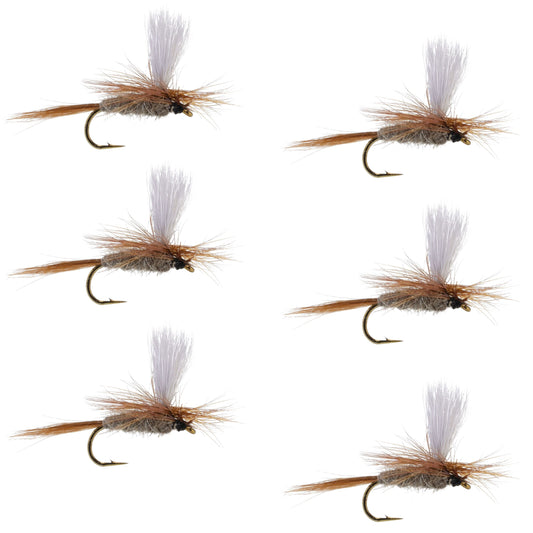 Hares Ear Parachute Classic Dry Fly - 6 Flies Hook Size 18