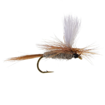 Hares Ear Parachute Classic Dry Fly - 12 Flies Hook Size 18