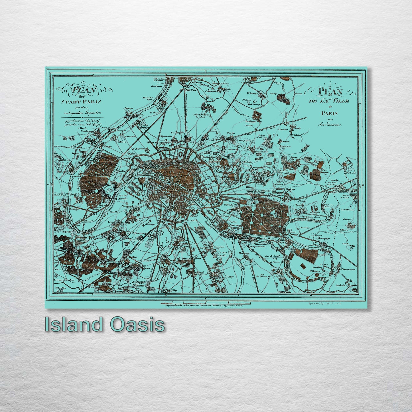 Plan de la Ville de Paris 1805 Street Map