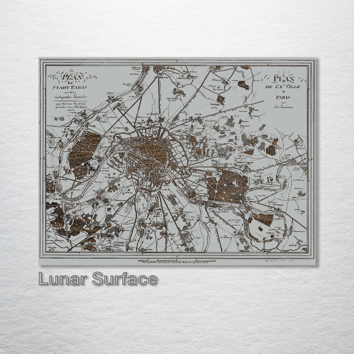 Plan de la Ville de Paris 1805 Street Map