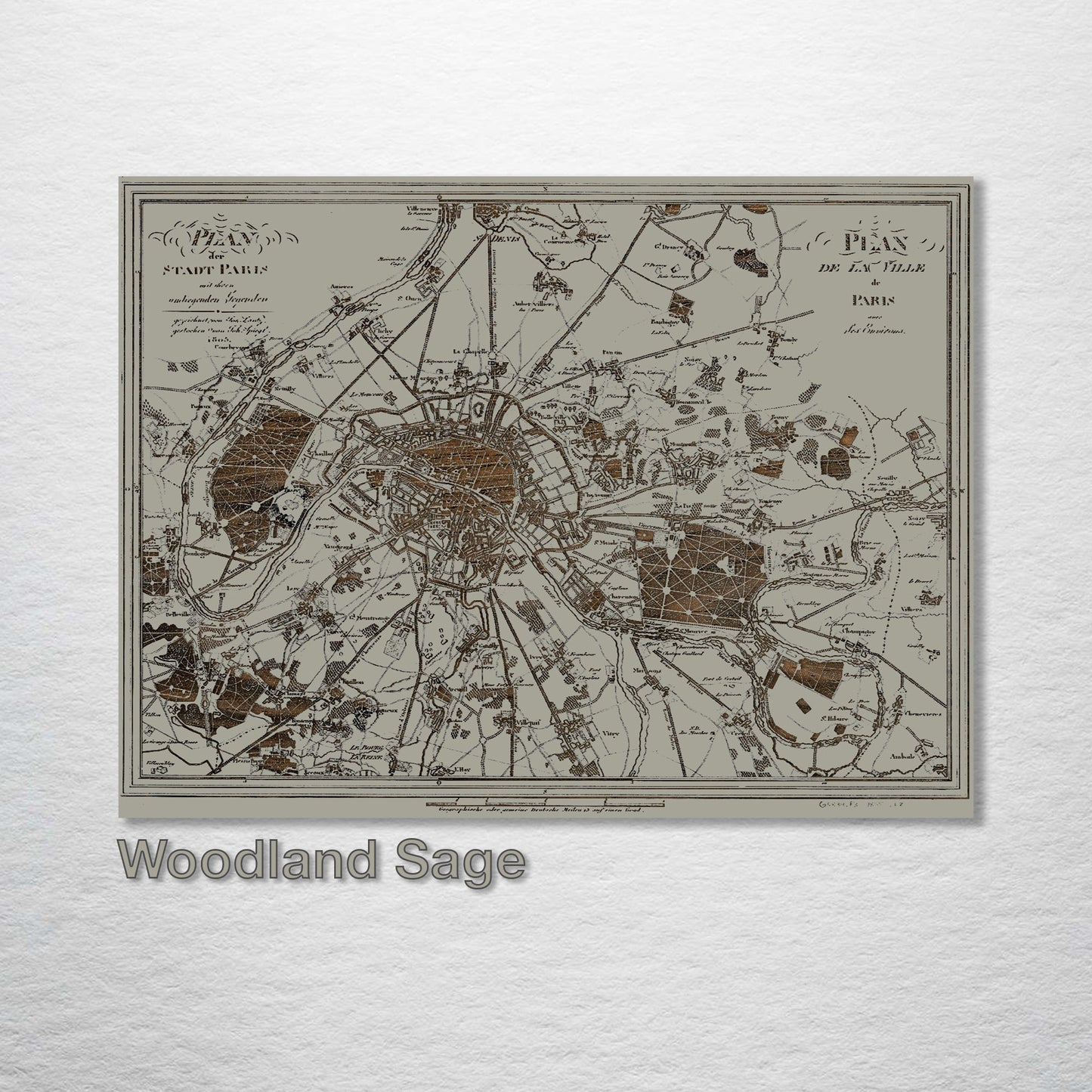 Plan de la Ville de Paris 1805 Street Map
