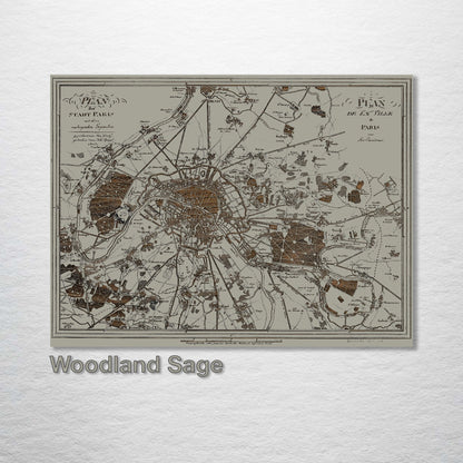 Plan de la Ville de Paris 1805 Street Map