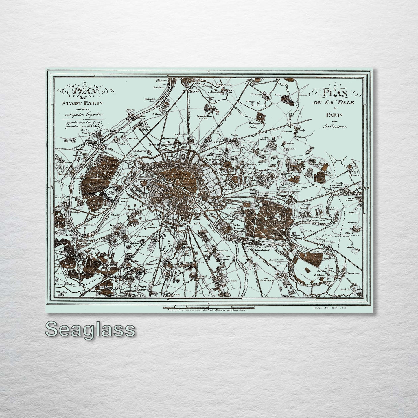 Plan de la Ville de Paris 1805 Street Map