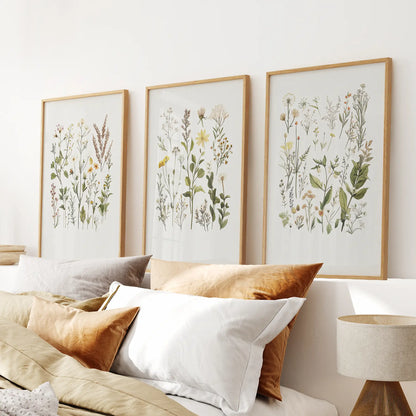 Minimalist Wild Plants. Botanical Poster Art Decor