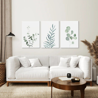 Watercolor Botanical Set of 3 Prints Wall Decor