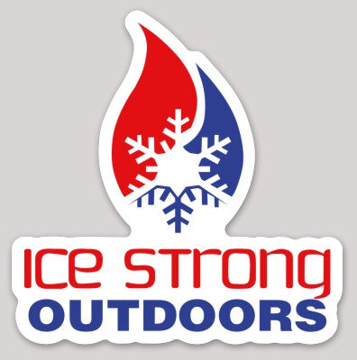 Ice Strong Outdoors Patriotic Die Cut Sticker 5"