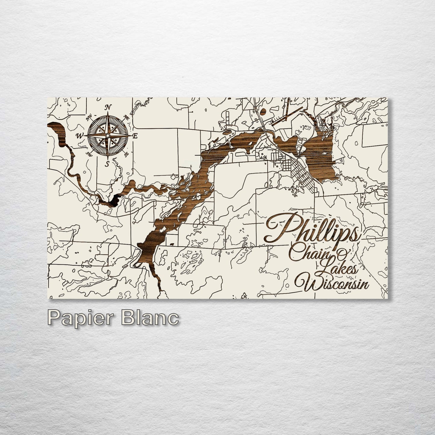 Phillips Chain O’ Lakes, Wisconsin Map