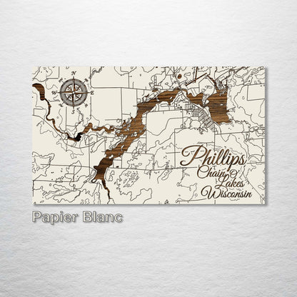 Phillips Chain O’ Lakes, Wisconsin Map