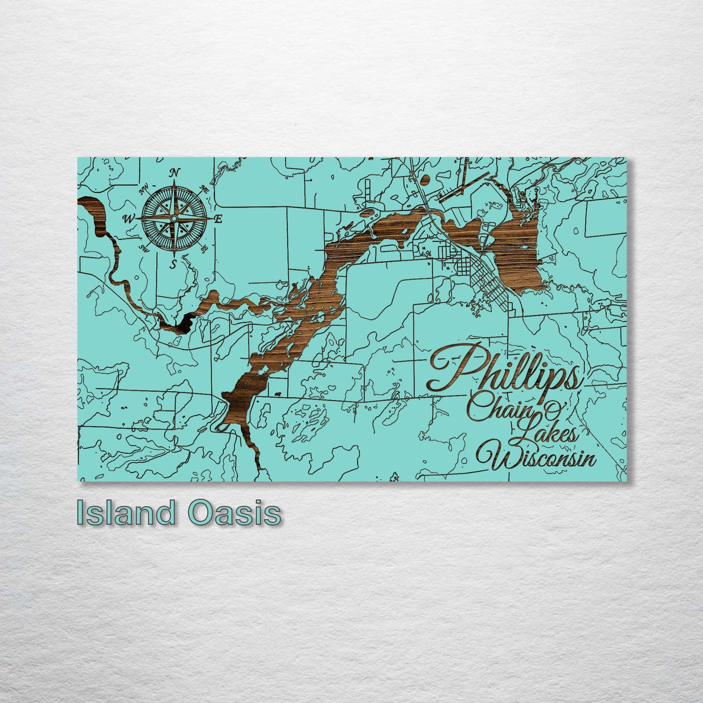 Phillips Chain O’ Lakes, Wisconsin Map