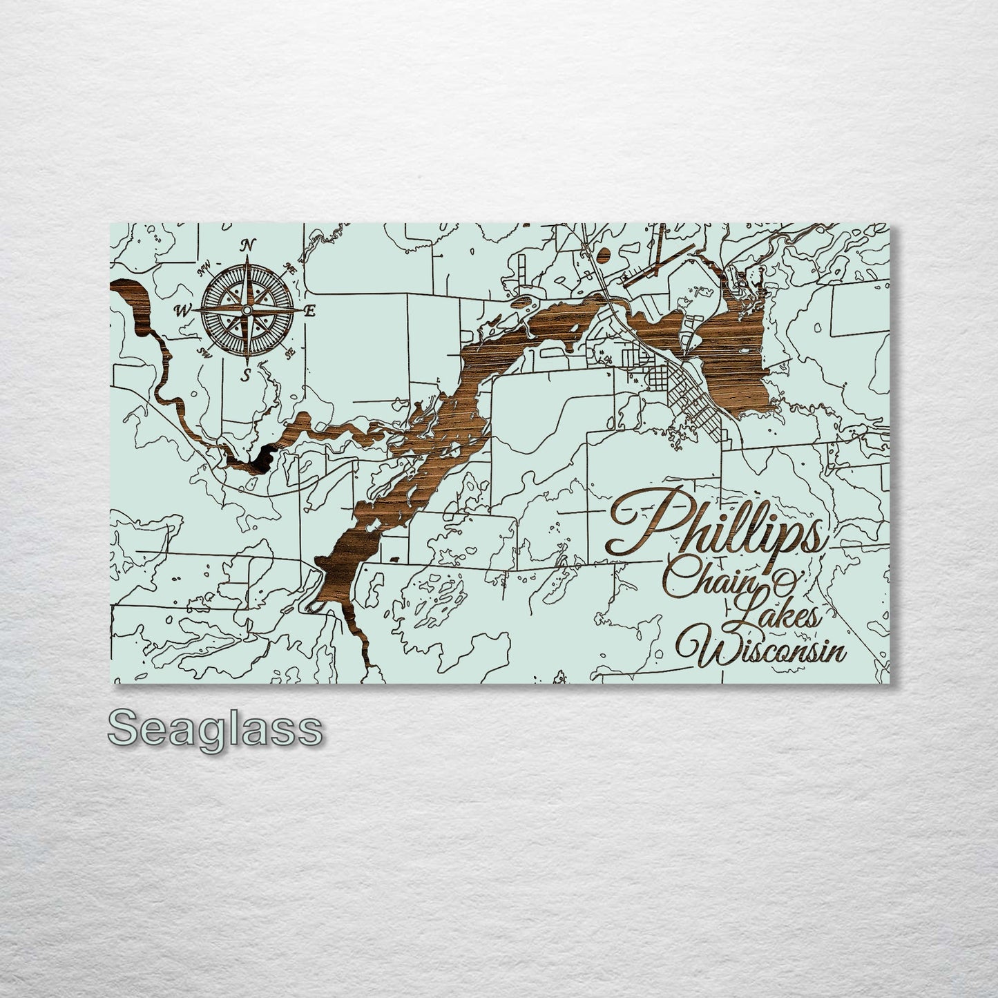 Phillips Chain O’ Lakes, Wisconsin Map