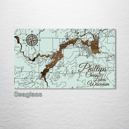 Phillips Chain O’ Lakes, Wisconsin Map