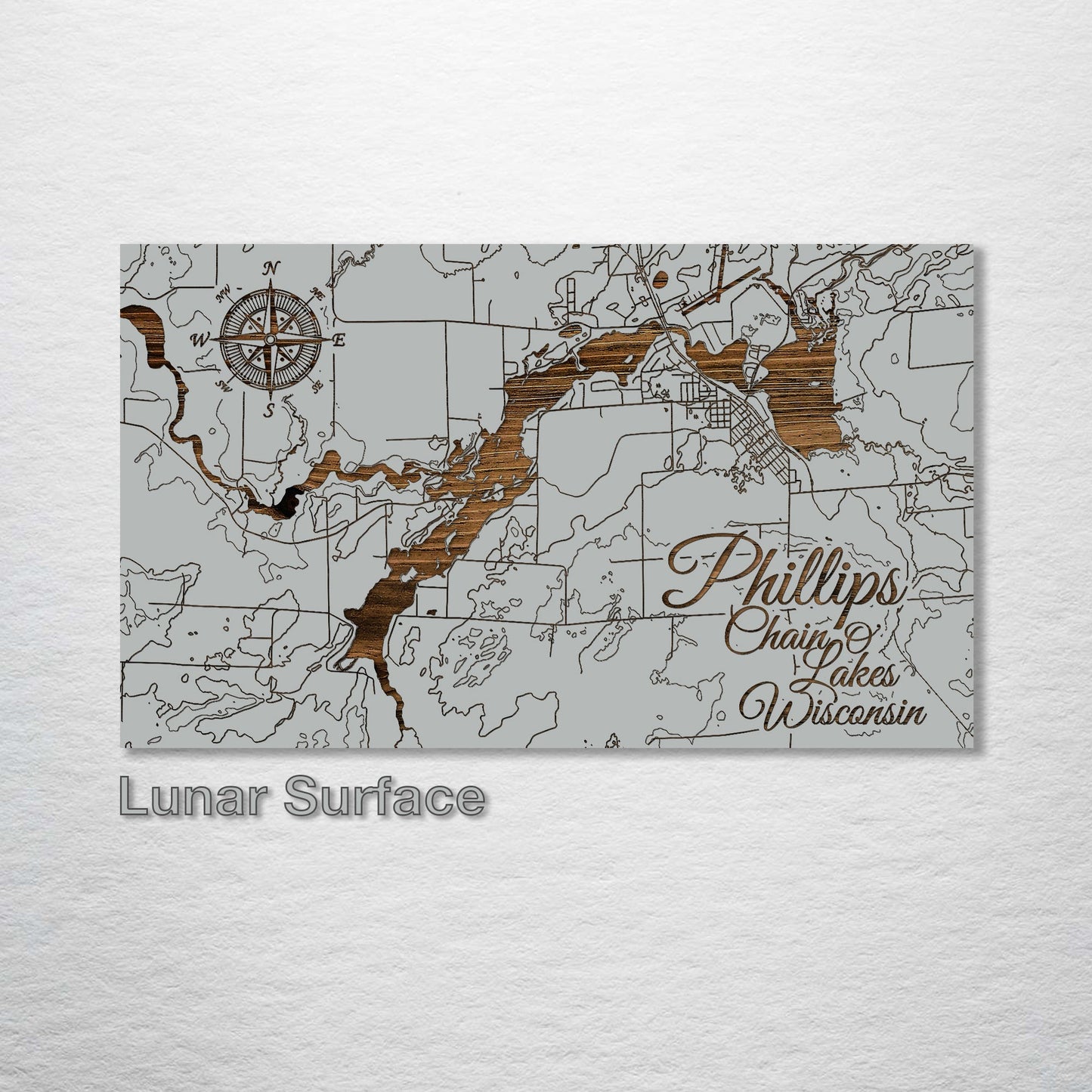 Phillips Chain O’ Lakes, Wisconsin Map