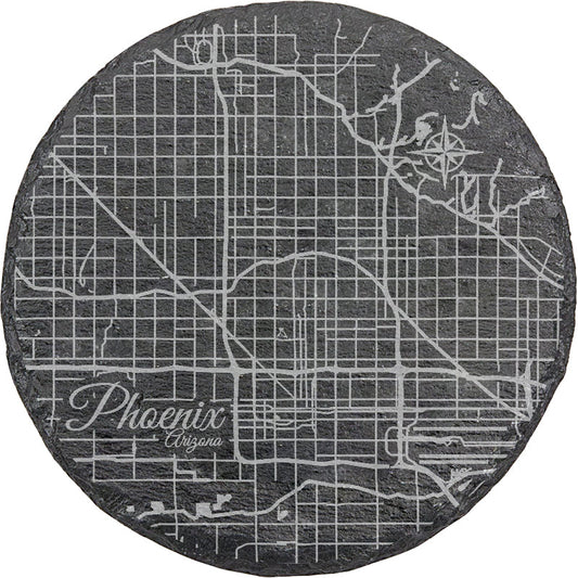 Phoenix, Arizona Round Slate Coaster