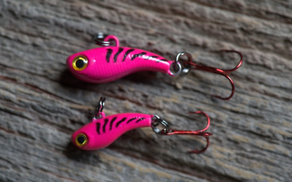 TUNGSTEN T-RIP PINK TIGER GLOW MINI VIBE BAIT