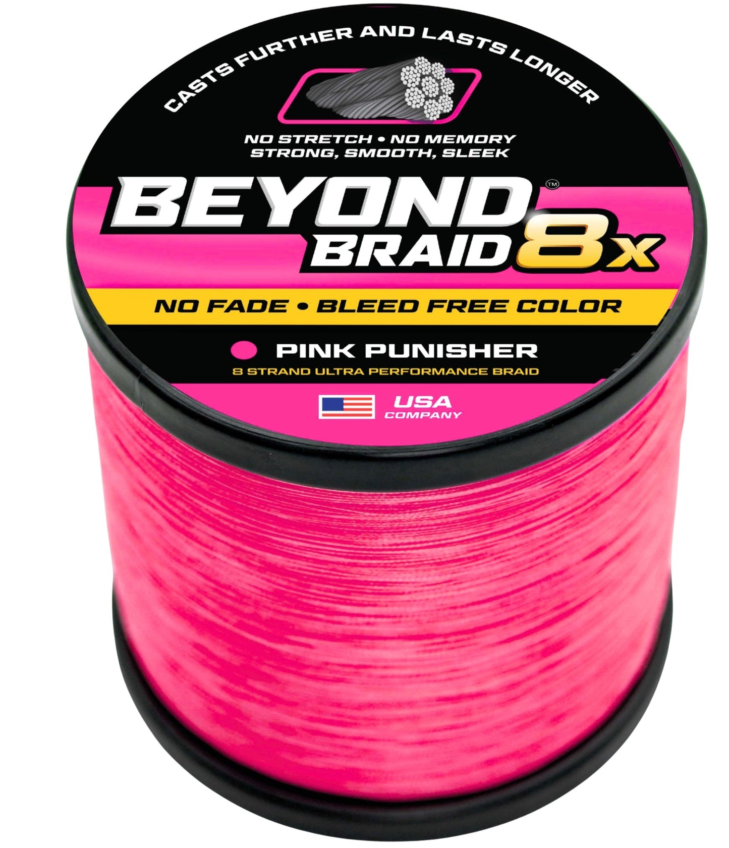 Pink Punisher 8X No Fade - Ultra Performance 8 Strand