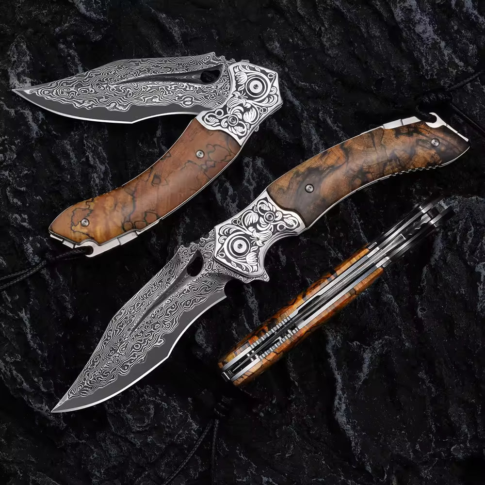 Atlas Gentleman's Pocket Knife with Exotic Desert Ironwood Handle and Sheath