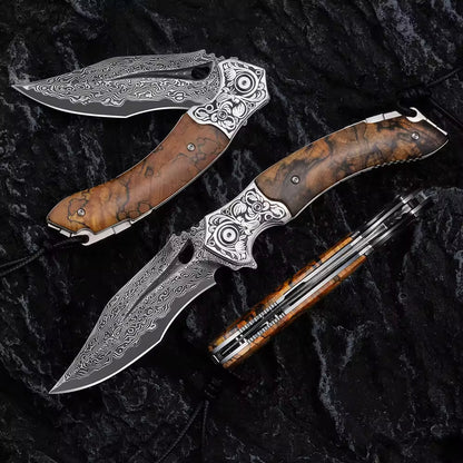Atlas Gentleman's Pocket Knife with Exotic Desert Ironwood Handle and Sheath