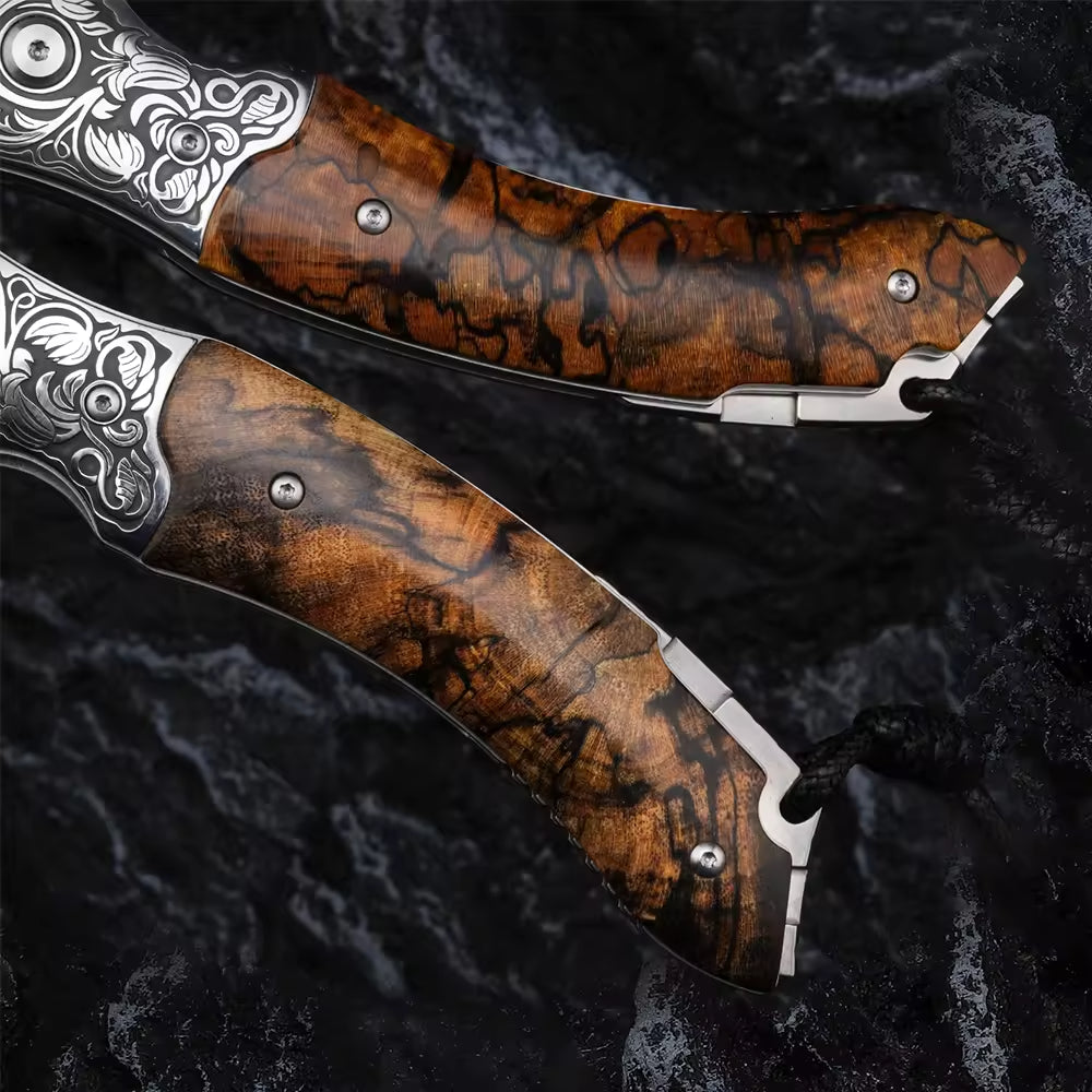 Atlas Gentleman's Pocket Knife with Exotic Desert Ironwood Handle and Sheath