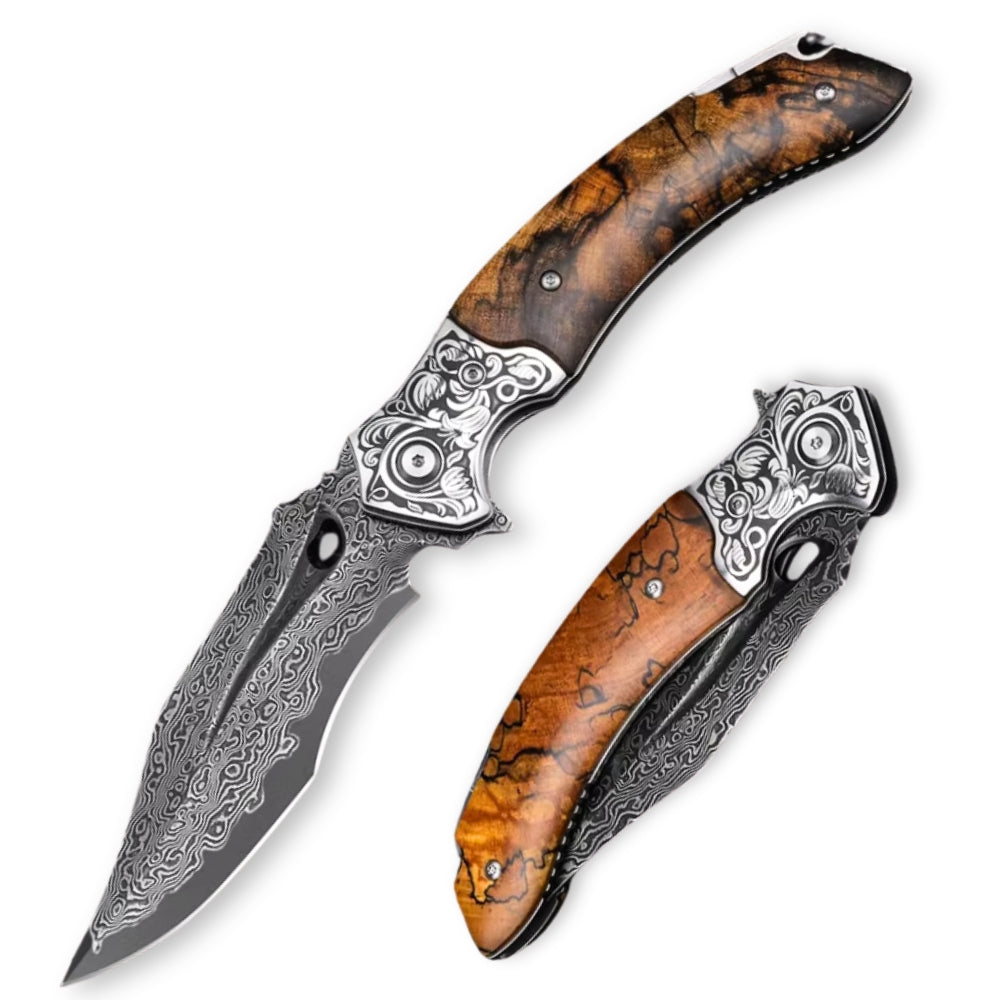 Atlas Gentleman's Pocket Knife with Exotic Desert Ironwood Handle and Sheath