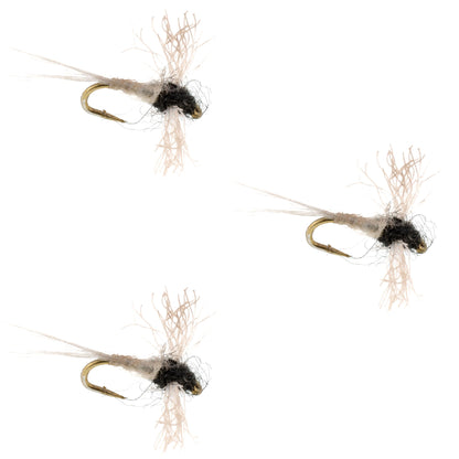 3 Pack Z-Lon Wing Trico Spinner Kapok Body Flies Size 24