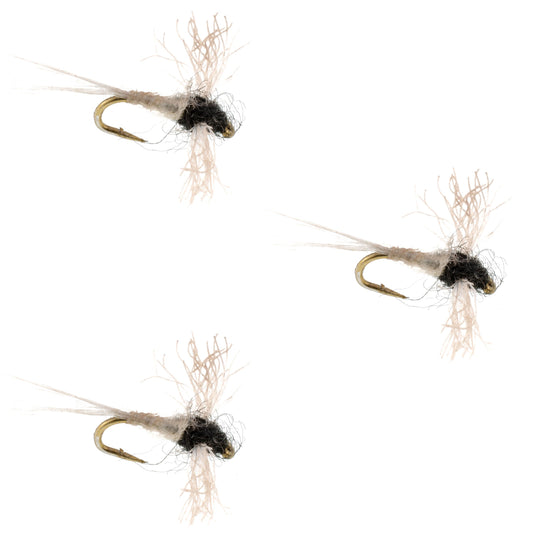 3 Pack Z-Lon Wing Trico Spinner Kapok Body Flies Size 22