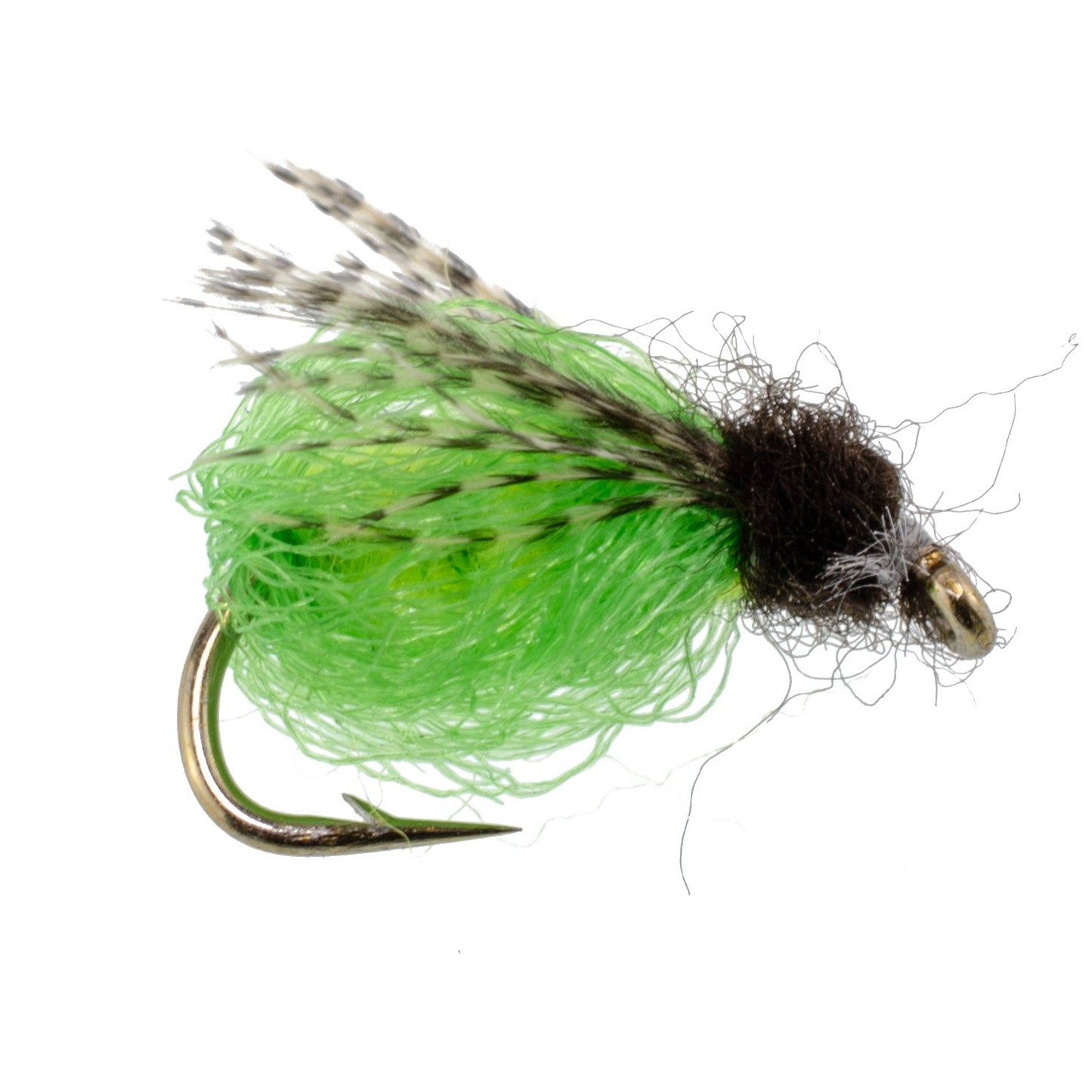 LaFontaine Bright Green Deep Sparkle Caddis Pupa - 1 Dozen Flies Hook Size 18