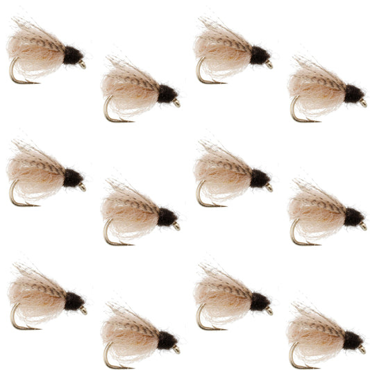 LaFontaine Tan Deep Sparkle Caddis Pupa - 1 Dozen Flies Hook Size 18