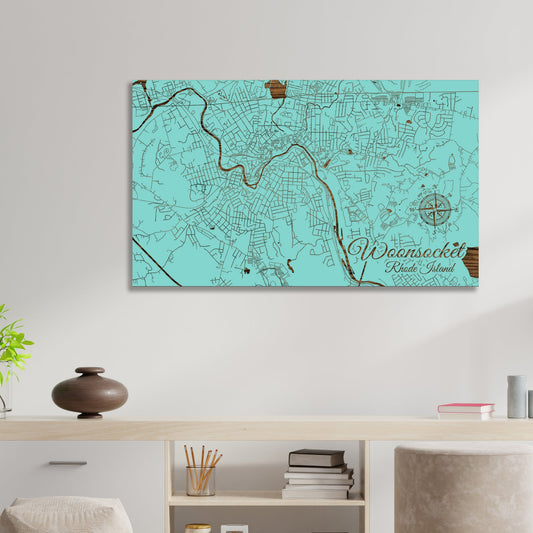 Woonsocket, Rhode Island Street Map