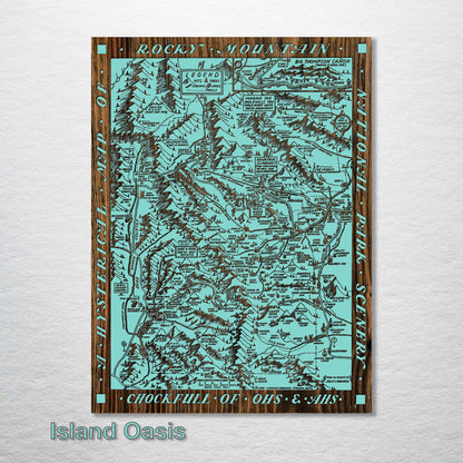 Rocky Mountain National Park Hysterical Map