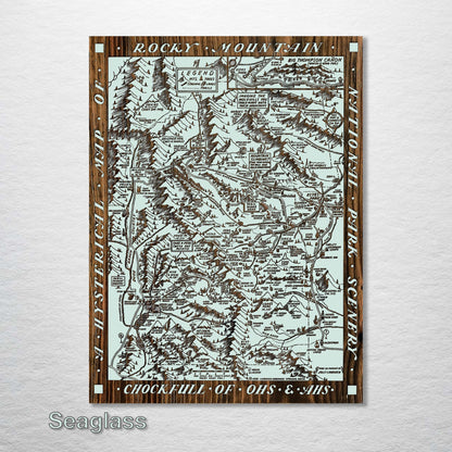 Rocky Mountain National Park Hysterical Map