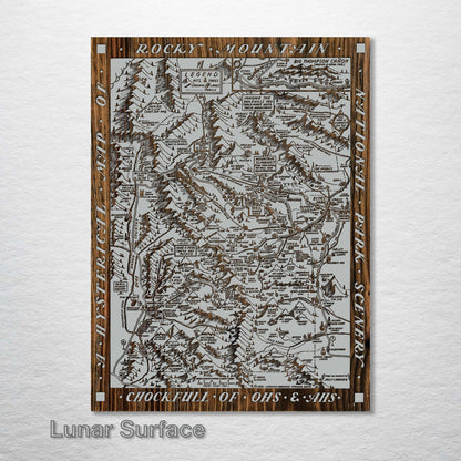 Rocky Mountain National Park Hysterical Map