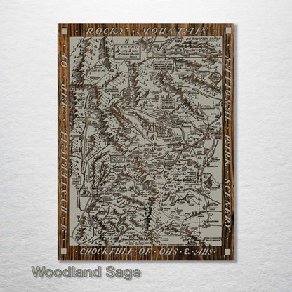 Rocky Mountain National Park Hysterical Map