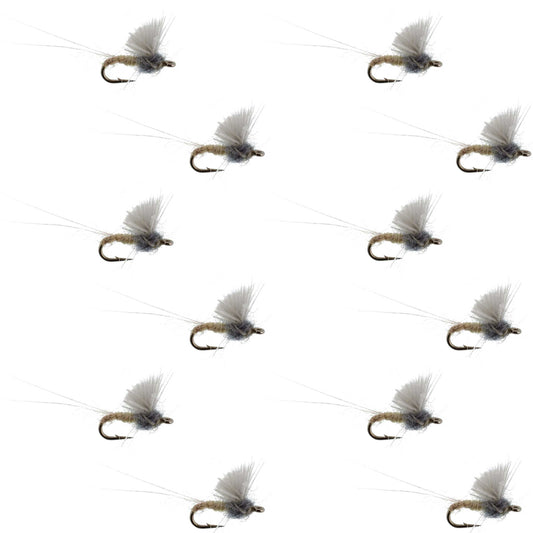 RS2 Gray Emerger Midge - 12 Flies Hook Size 22