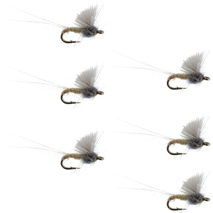 RS2 Gray Emerger Midge - 6 Flies Hook Size 22
