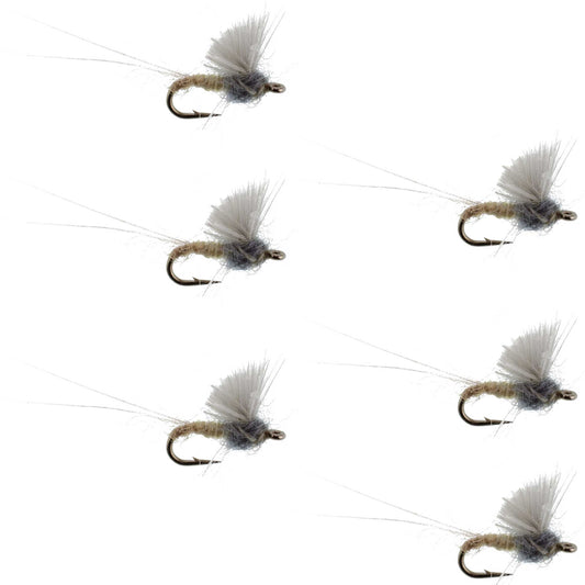 RS2 Gray Emerger Midge - 6 Flies Hook Size 20