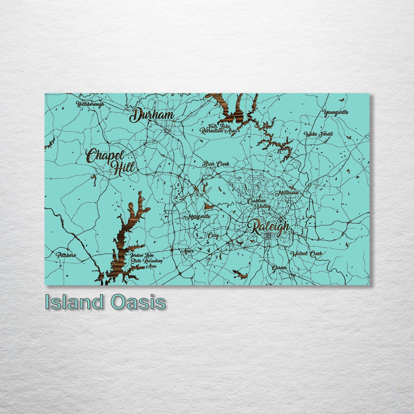 Raleigh, North Carolina Whimsical Map