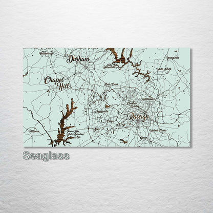 Raleigh, North Carolina Whimsical Map