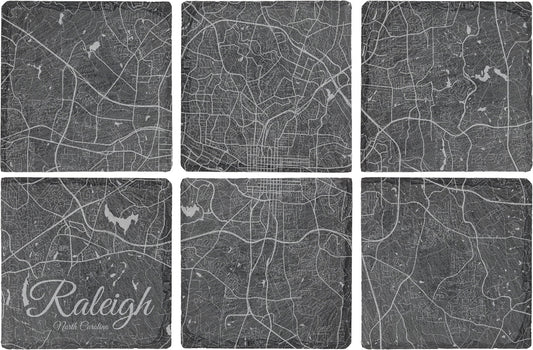 Raleigh, North Carolina Square Slate Coaster