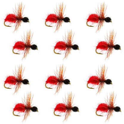 Velvet Cowkiller Ant Wasp Terrestrial Trout Dry Fly - 1 Dozen Flies Hook Size 12