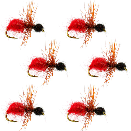 Velvet Cowkiller Ant Wasp Terrestrial Trout Dry Fly - 6 Flies Hook Size 12